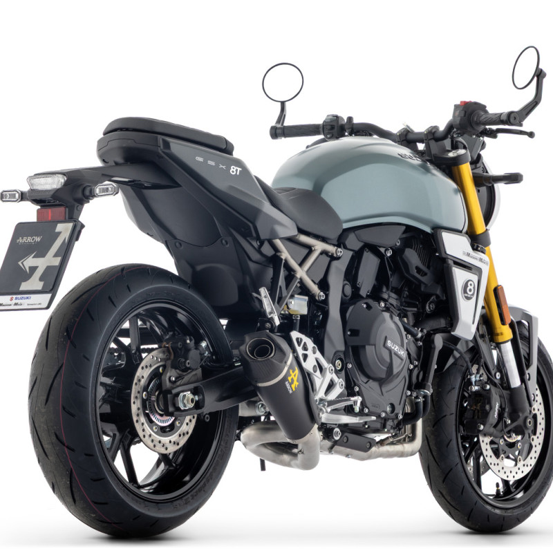 Arrow Racing Works DARK Nichrom Exhaust System with CF End Caps